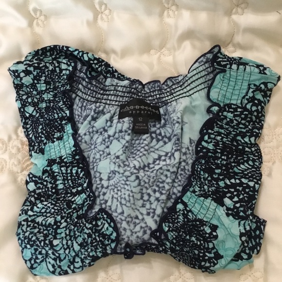 Teal Green Blue Women's Short Cup Sleeve V-Neck Ruched Front Fit and Flare Dress - Picture 5 of 11